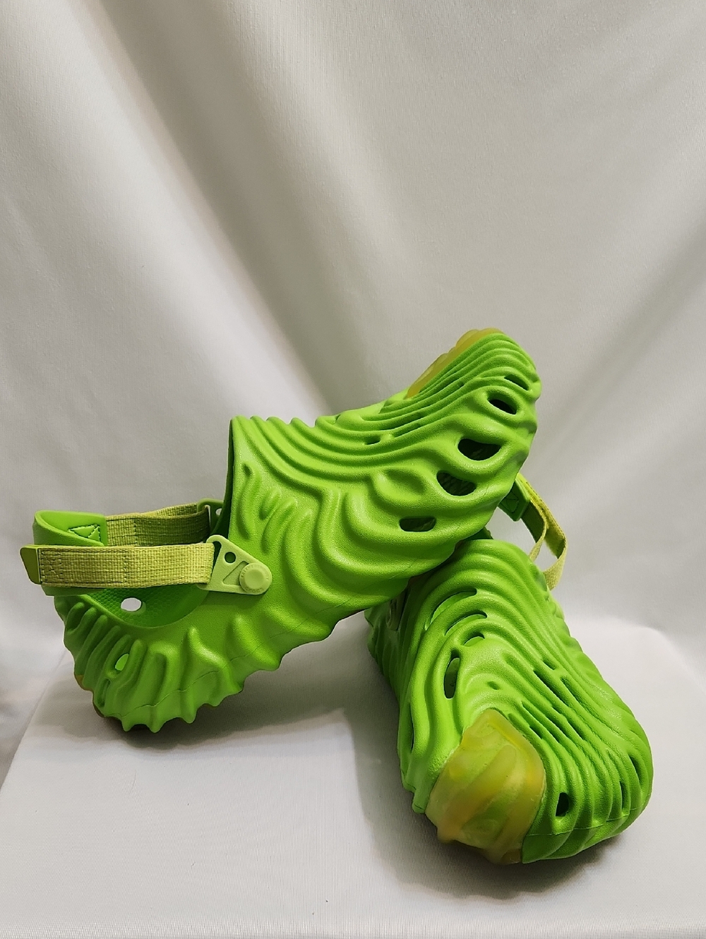 CROCS Pollex Clogs X Salehe Bembury Green Crocodile Shoes (M Size 12)
